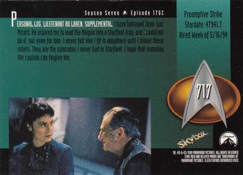 1999 SkyBox Star Trek: The Next Generation Season 7 #717 Preemptive Strike Back