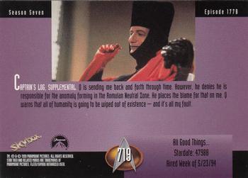 1999 SkyBox Star Trek: The Next Generation Season 7 #719 All Good Things ... Back