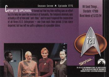 1999 SkyBox Star Trek: The Next Generation Season 7 #720 All Good Things ... Back