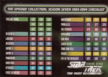 1999 SkyBox Star Trek: The Next Generation Season 7 #721 Season Seven 1993-1994 Front