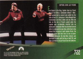 1999 SkyBox Star Trek: The Next Generation Season 7 #722 Commander William T. Riker Back