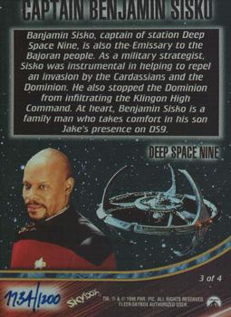 1999 SkyBox Star Trek: Deep Space Nine: Memories from the Future #3 Captain Benjamin Sisko Back