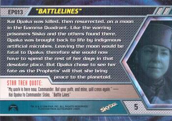 1999 SkyBox Star Trek: Deep Space Nine: Memories from the Future #5 Kai Opaka's Fate Back