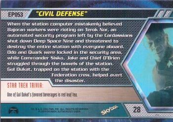 1999 SkyBox Star Trek: Deep Space Nine: Memories from the Future #28 DS9 To Self-Destruct Back