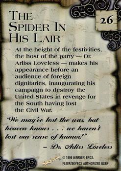 1999 Fleer Wild Wild West the Movie #26 The Spider In His Lair Back
