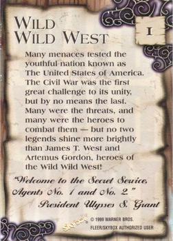 1999 Fleer Wild Wild West the Movie #1 Wild Wild West Back