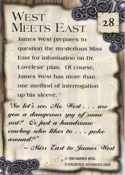 1999 Fleer Wild Wild West the Movie #28 West Meets East Back