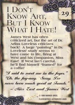 1999 Fleer Wild Wild West the Movie #29 I Don't Know Art, But I Know What I Hate! Back