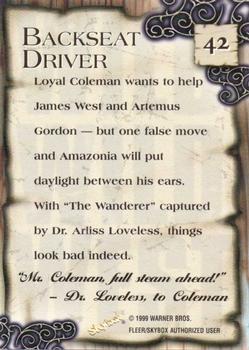 1999 Fleer Wild Wild West the Movie #42 Backseat Driver Back