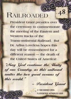 1999 Fleer Wild Wild West the Movie #48 Railroaded Back