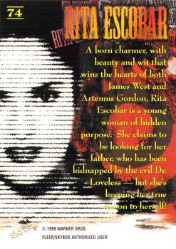 1999 Fleer Wild Wild West the Movie #74 Rita Escobar Back