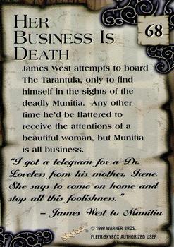 1999 Fleer Wild Wild West the Movie #68 Her Business Is Death Back