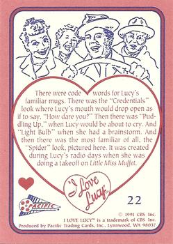 1991 Pacific I Love Lucy #22 Foiled Again Back