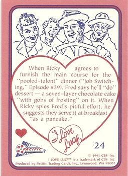 1991 Pacific I Love Lucy #24 Fred's Masterpiece Back