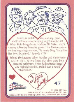 1991 Pacific I Love Lucy #47 23 Skidoo Back