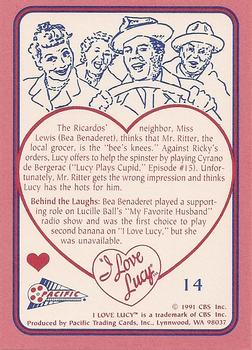 1991 Pacific I Love Lucy #14 Lucy Plays Cupid Back