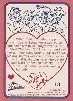 1991 Pacific I Love Lucy #18 Mama's Little Man Back