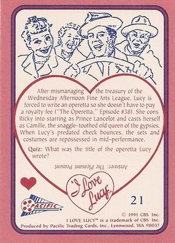 1991 Pacific I Love Lucy #21 Queen of the Gypsies Back