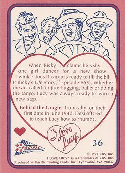 1991 Pacific I Love Lucy #36 Dancing Fool Back