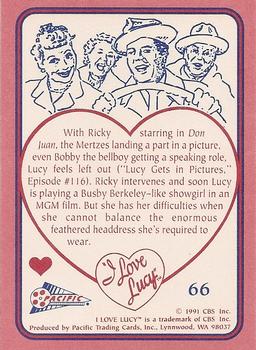 1991 Pacific I Love Lucy #66 Making Headway in Hollywood Back