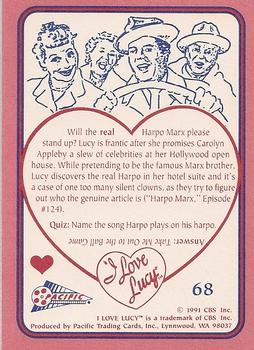 1991 Pacific I Love Lucy #68 Silent Partners Back