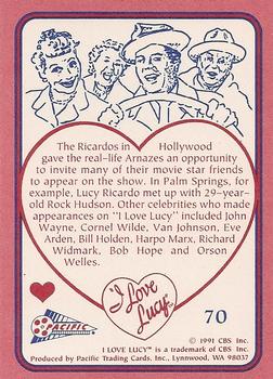 1991 Pacific I Love Lucy #70 Rock and the Redhead Back