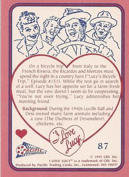 1991 Pacific I Love Lucy #87 