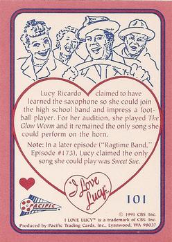 1991 Pacific I Love Lucy #101 Off-Key Ricardo Back