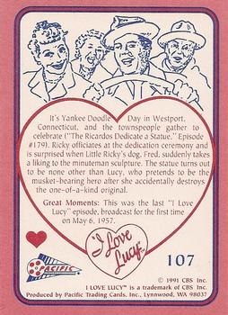 1991 Pacific I Love Lucy #107 Yankee Doodle Lucy Back