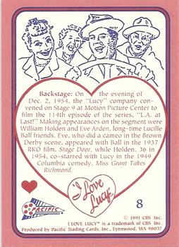1991 Pacific I Love Lucy #8 They Love Lucy Back