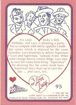 1991 Pacific I Love Lucy #95 Superlucy Back