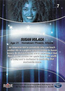 2004 Fleer American Idol Season 3 #7 Susan Vulaca Back