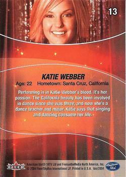 2004 Fleer American Idol Season 3 #13 Katie Webber Back