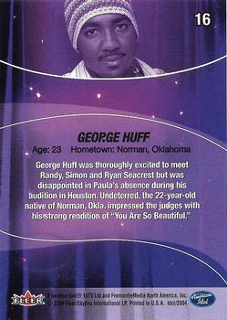 2004 Fleer American Idol Season 3 #16 George Huff Back