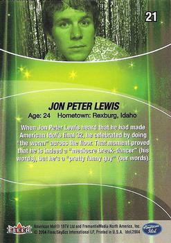 2004 Fleer American Idol Season 3 #21 Jon Peter Lewis Back