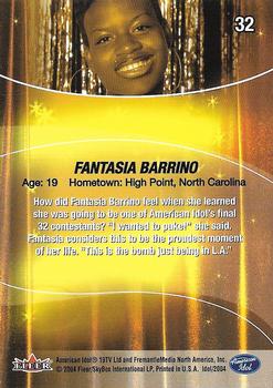 2004 Fleer American Idol Season 3 #32 Fantasia Barrino Back