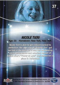 2004 Fleer American Idol Season 3 #37 Nicole Tieri Back