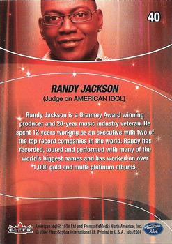2004 Fleer American Idol Season 3 #40 Randy Jackson Back