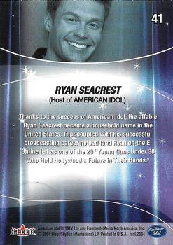 2004 Fleer American Idol Season 3 #41 Ryan Seacrest Back