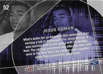 2004 Fleer American Idol Season 3 #52 Jesus Roman Back
