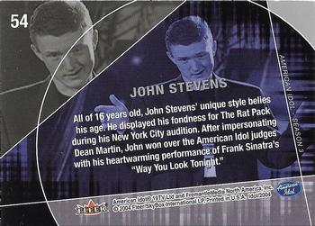 2004 Fleer American Idol Season 3 #54 John Stevens Back