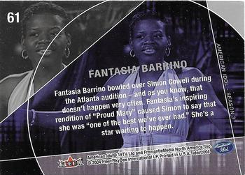 2004 Fleer American Idol Season 3 #61 Fantasia Barrino Back