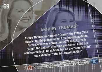 2004 Fleer American Idol Season 3 #69 Ashley Thomas Back