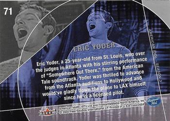 2004 Fleer American Idol Season 3 #71 Eric Yoder Back