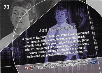 2004 Fleer American Idol Season 3 #73 Jon Peter Lewis Back