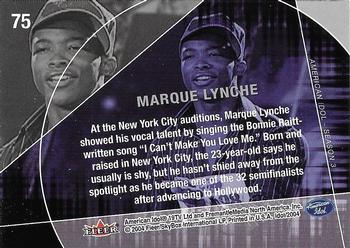 2004 Fleer American Idol Season 3 #75 Marque Lynche Back