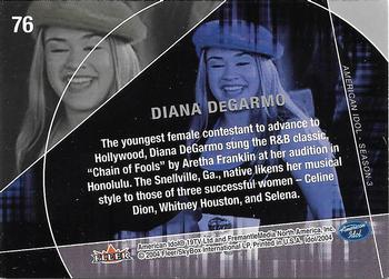 2004 Fleer American Idol Season 3 #76 Diana DeGarmo Back