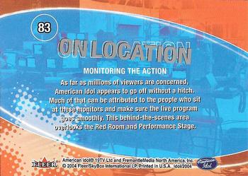2004 Fleer American Idol Season 3 #83 Monitoring the Action Back