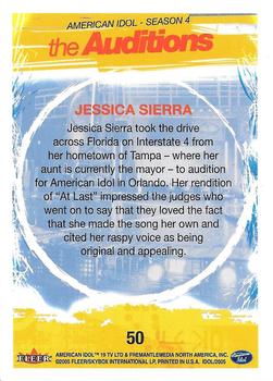 2005 Fleer American Idol Season 4 #50 Jessica Sierra Back
