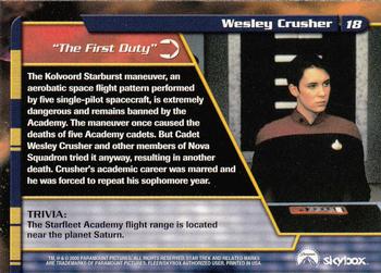 2000 SkyBox Star Trek The Next Generation Profiles #18 Wesley Crusher Back